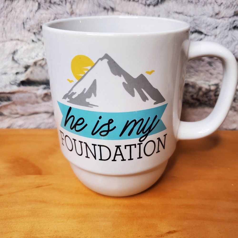 "He Is My Foundation" Boston Warehouse Coffee Tea Mug Religious GOD Spiritual